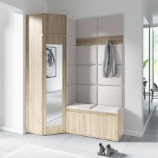 Komplet za hodnik Emi 37 z ogledalom - sonoma hrast