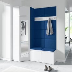 Komplet za hodnik Emi 37 z ogledalom - bel