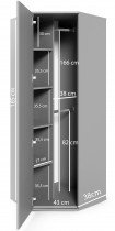 PKMebel - Komplet za hodnik Emi 37 - grafit