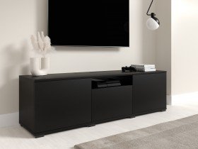 PKMebel - TV komoda Logan 150 cm - črna