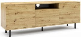 TV komoda Logan 150 cm kovinske okrogle noge - artisan hrast