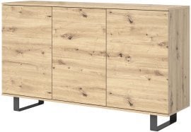 Komoda Logan 3D kovinske noge - artisan hrast