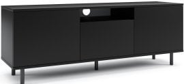 TV komoda Logan 150 cm kovinske okrogle noge - črna