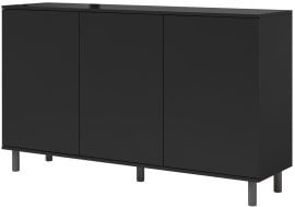 Komoda Logan 3D kovinske okrogle noge - črna