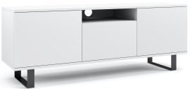 TV komoda Logan 150 cm kovinske noge - bela