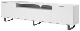 TV komoda Logan 180 cm kovinske noge - bela