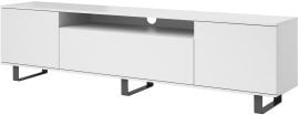 TV komoda Logan 200 cm kovinske noge - bela