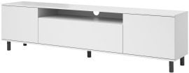 TV komoda Logan 200 cm kovinske okrogle noge - bela