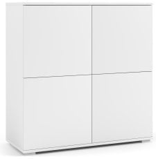 Komoda Logan 4D plastične noge - bela