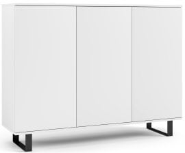 Komoda Logan 3D kovinske noge - bela