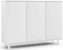 Komoda Logan 3D kovinske okrogle noge - bela