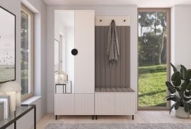 Komplet za hodnik Rayo 1 z ogledalom - visoke nogice