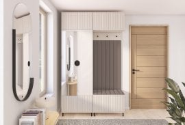 Komplet za hodnik Rayo 2 z ogledalom - visoke nogice