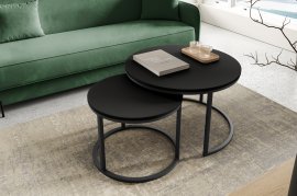 Komplet klubskih mizic Fonte - črna