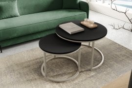 Komplet klubskih mizic Fonte - črna/kašmir