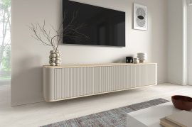 Viseča TV komoda Trenza - hrast Vincenca/kašmir