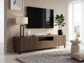TV komoda Norvik - kovinske nogice - oreh elegant 