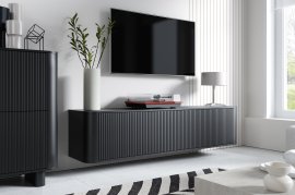 Viseča TV komoda Trenza 180 cm - črna