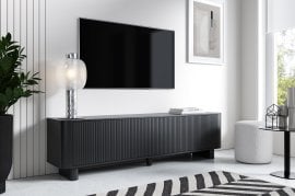 TV komoda Trenza 220 cm - črna