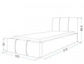 Postelje FDM - Dvižna postelja Florida - 90x200 cm