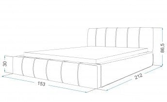 Postelje FDM - Dvižna postelja Florida z jeklenim mehanizmom - 140x200 cm - krem