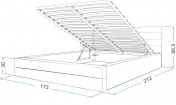 Postelje FDM - Dvižna postelja Virginia 160x200 cm