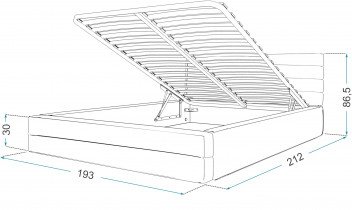 Postelje FDM - Dvižna postelja Virginia 180x200 cm