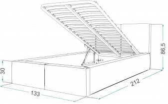 Postelje FDM - Dvižna postelja Fresia 120x200 cm