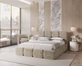 Dvižna postelja Delicato - 160x200 cm - Cleo Beige