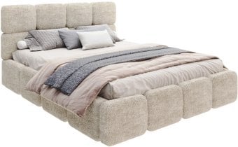 Postelje FDM - Dvižna postelja Delicato - 160x200 cm - Cleo Beige