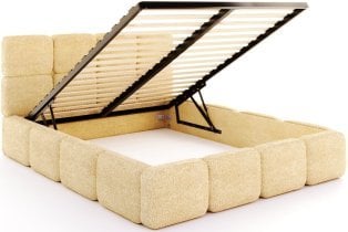 Postelje FDM - Dvižna postelja Delicato - 160x200 cm - Cleo Beige