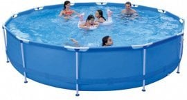 Bazen z okroglim okvirjem 4,5x0,90m s črpalko