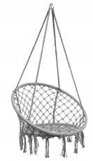 Viseči stol Brasil Hoop siv