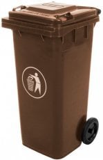 Posoda za smeti 120 L rjava