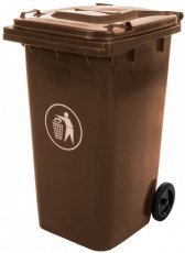 Posoda za smeti 240 L rjava