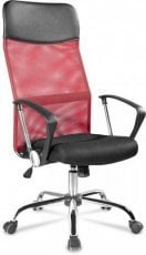 Pisarniški stol Linkoln - črn-rdeca