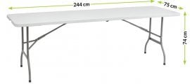 Mirpol - Raztegljiva jedilna miza Vivid 244x75 cm