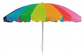 Mirpol - Plažni dežnik 220 cm - rainbow