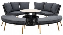 Vrtna garnitura Helsinki z ovalnim kavčem