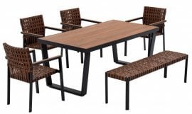 Vrtna garnitura Texas s trdno mizo