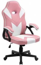 Mirpol - Gaming stol Pixel - bel/roza