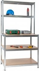 Skladiščni regal s podaljškom G 100x30/60x180 - krom