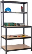 Skladiščni regal s podaljškom G 100x30/60x180 - črn