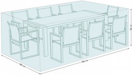 Prevleka za kvadratno mizo + stole 130x130x90 cm