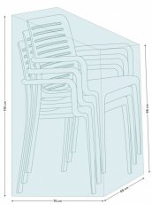 Prevleka za vrtne stole - naklon 65x75x95/110cm