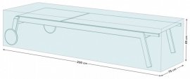 Pogrinjalo za vrtni ležalnik 200x75x45 cm