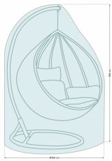 Prevleka za enojni vrtni fotelj 120x195 cm