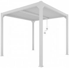 Vrtna pergola Luxe 4x4m - bela z LED
