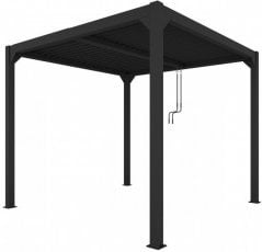 Vrtna pergola Luxe 3x3m - antracit z LED