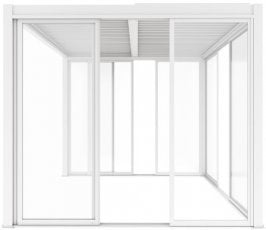 Vrtna pergola Luxe 4x4m - bela z LED